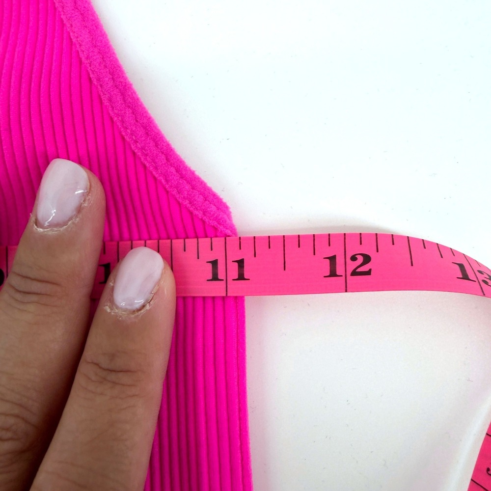 FP Movement Tank Happiness Run S/M Hot Pink Women Yoga Ribbed Seamless Cropped - Picture 3 of 4